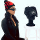 Black Bunny Eared Beanie