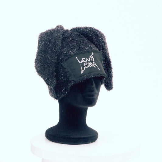 Black Bunny Eared Beanie